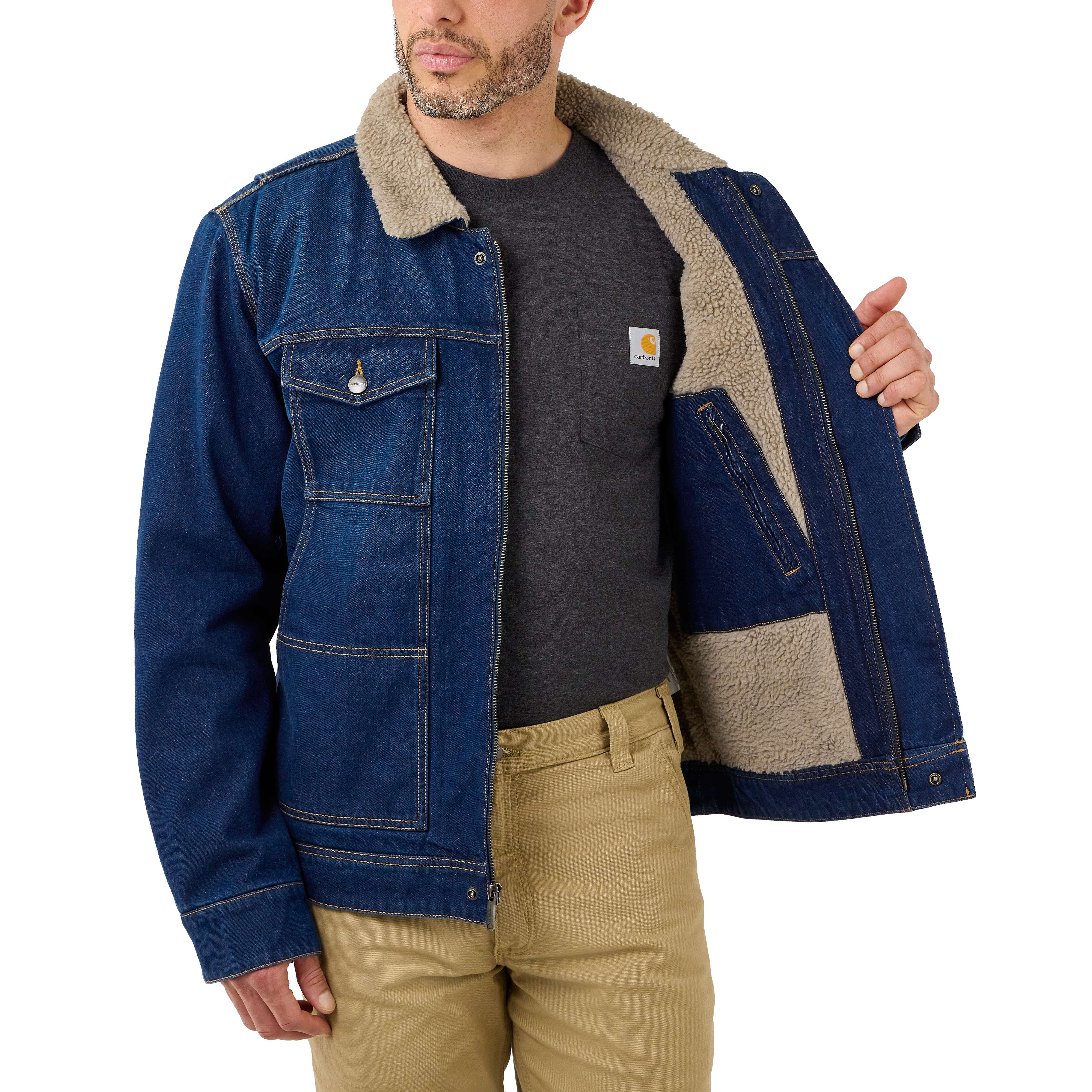 Carhartt Denim Sherpa Jacket 105478