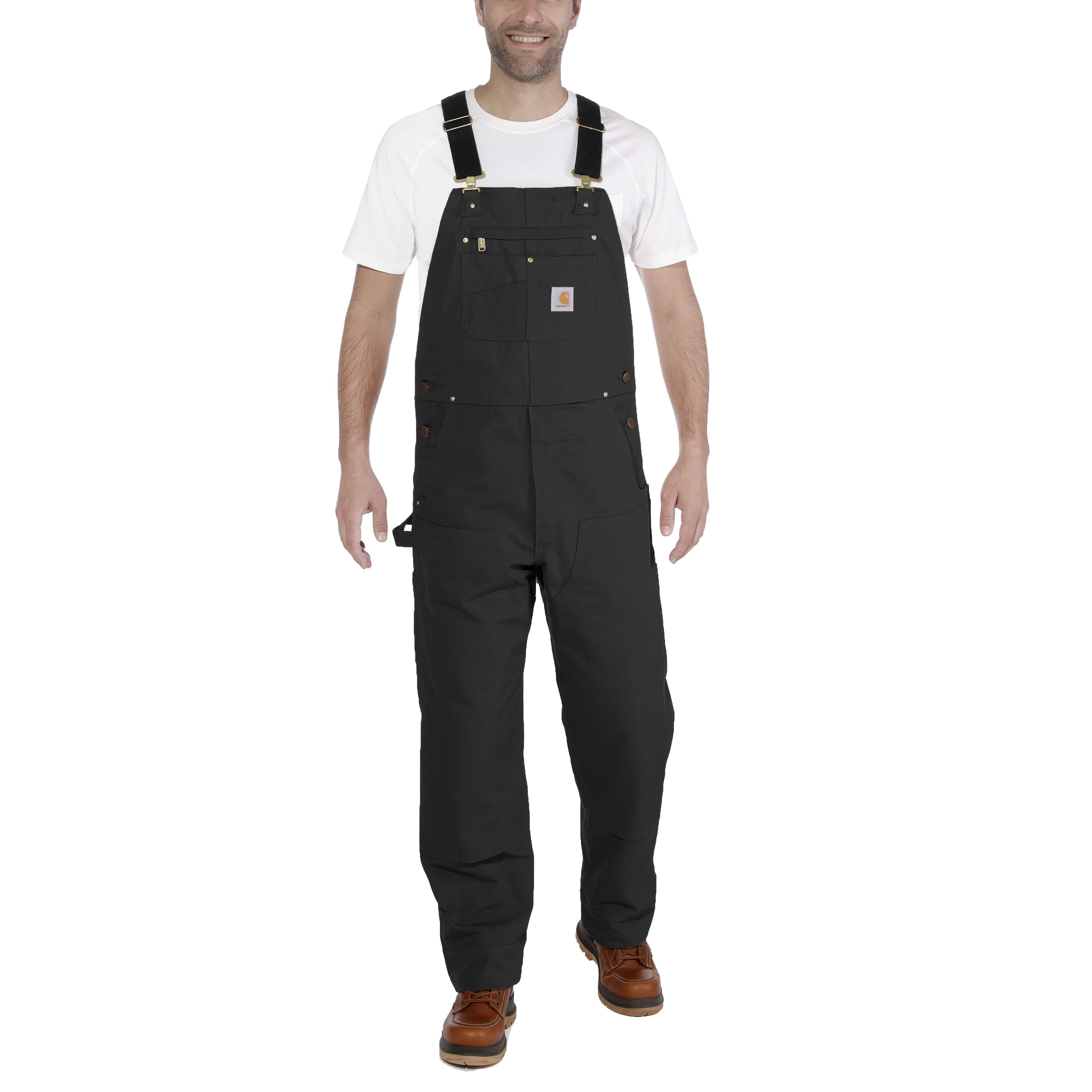 mens black dungarees uk