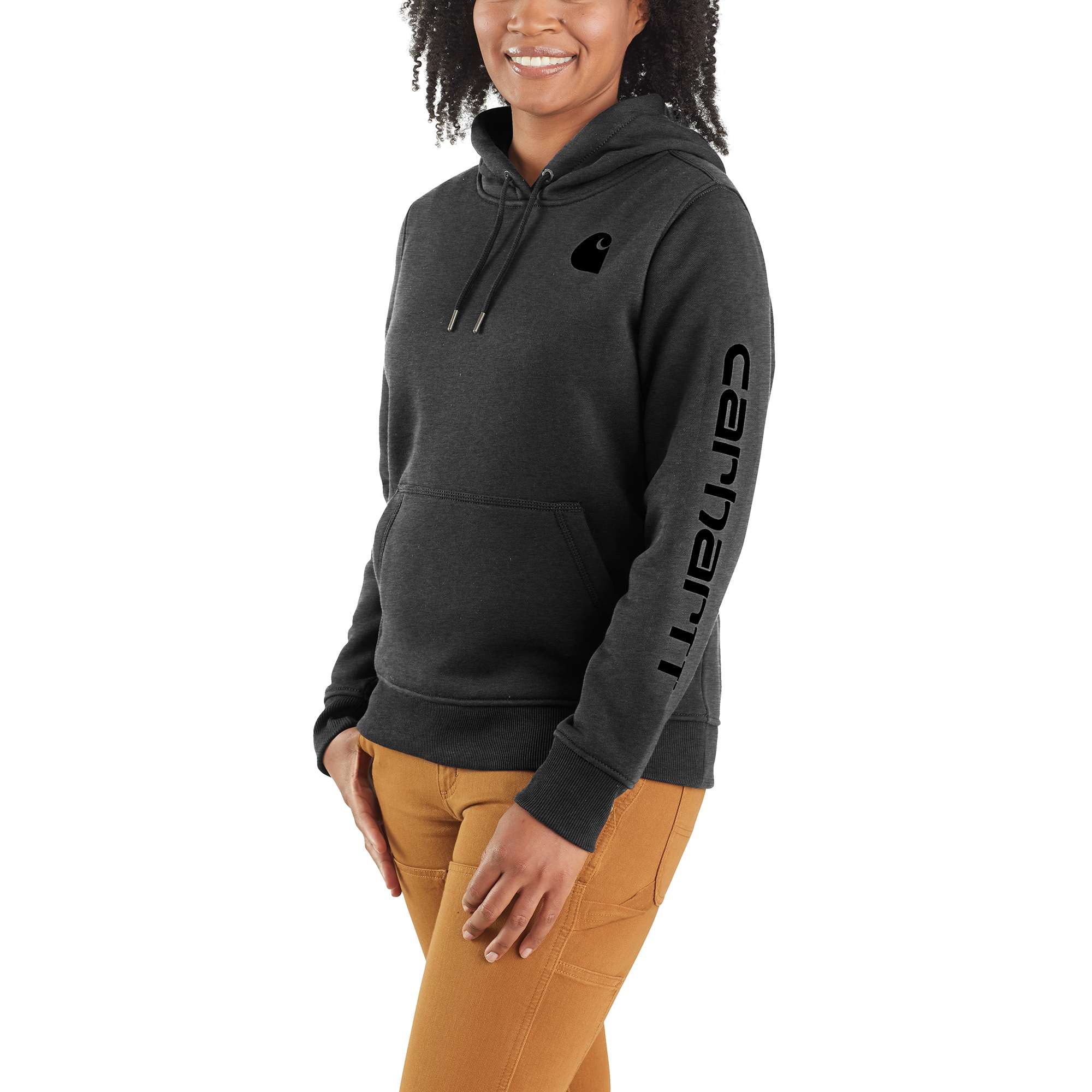 Carhartt Women's Logo Sleeve Hooded Sweatshirt