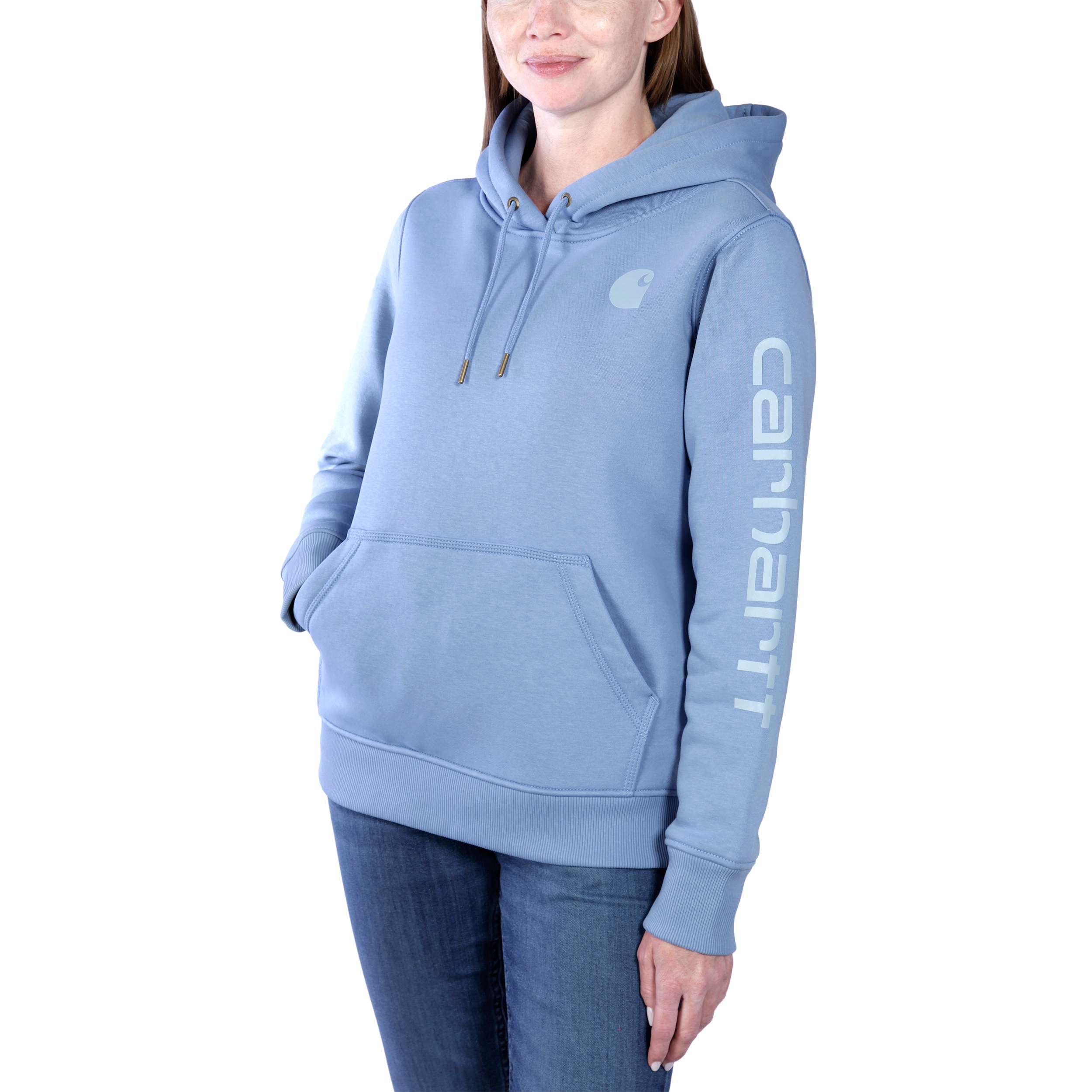 Carhartt Relaxed Fit Midweight Logo Sleeve Graphic Sweatshirt for Ladies