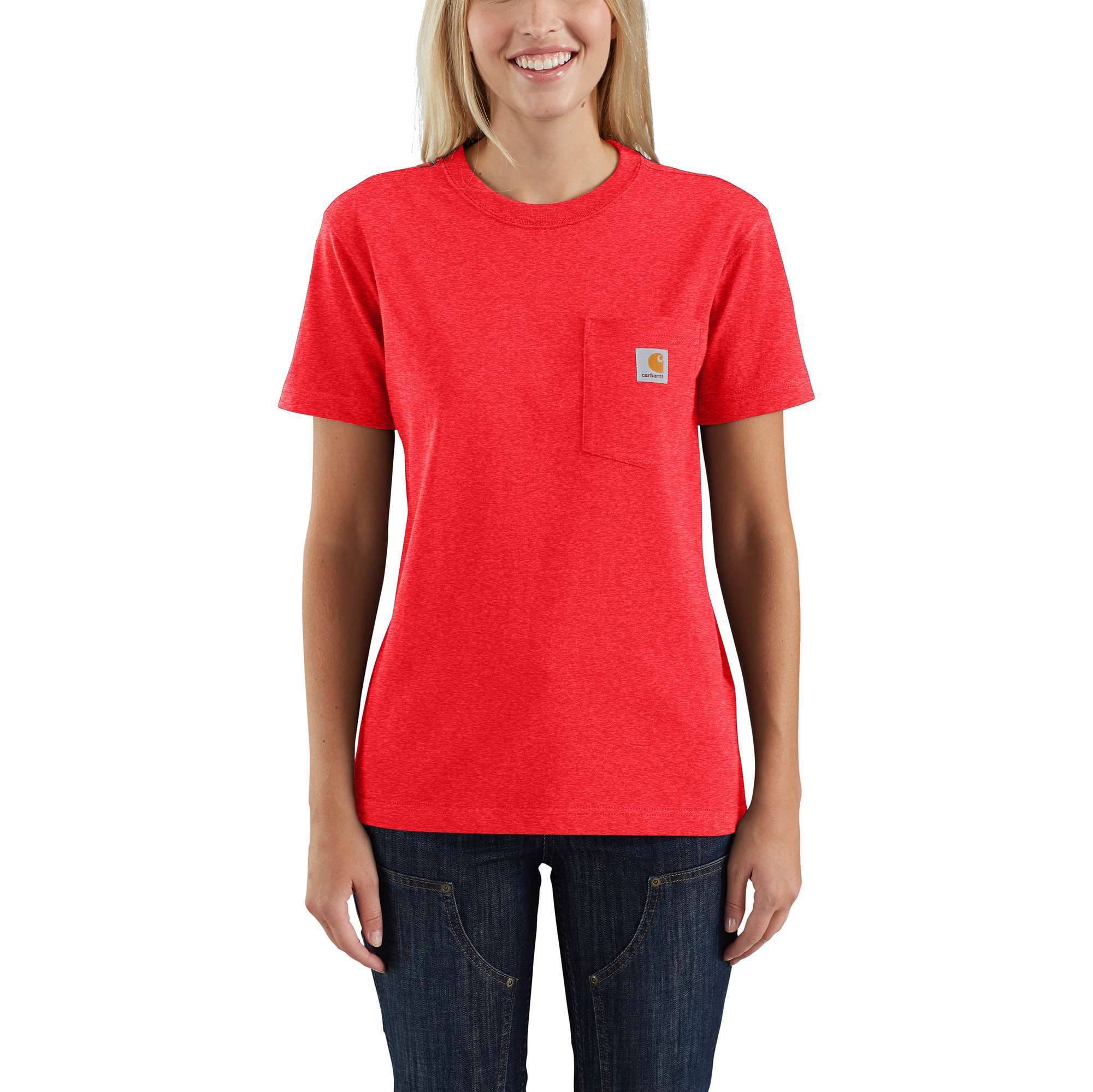 Red best sale carhartt shirt