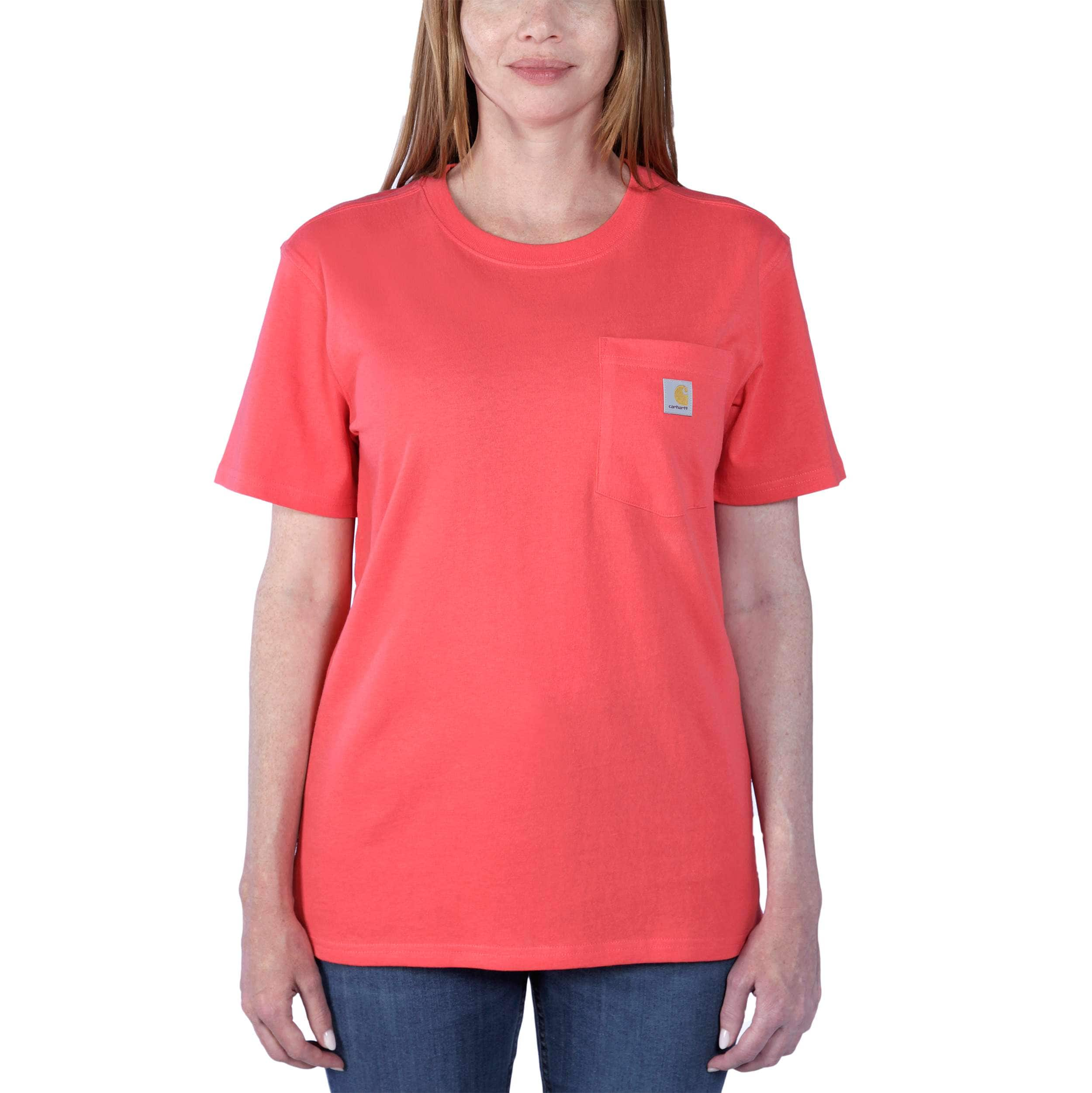 Carhartt Women's K87 Short Sleeve Pocket Tee - Blackberry Heather