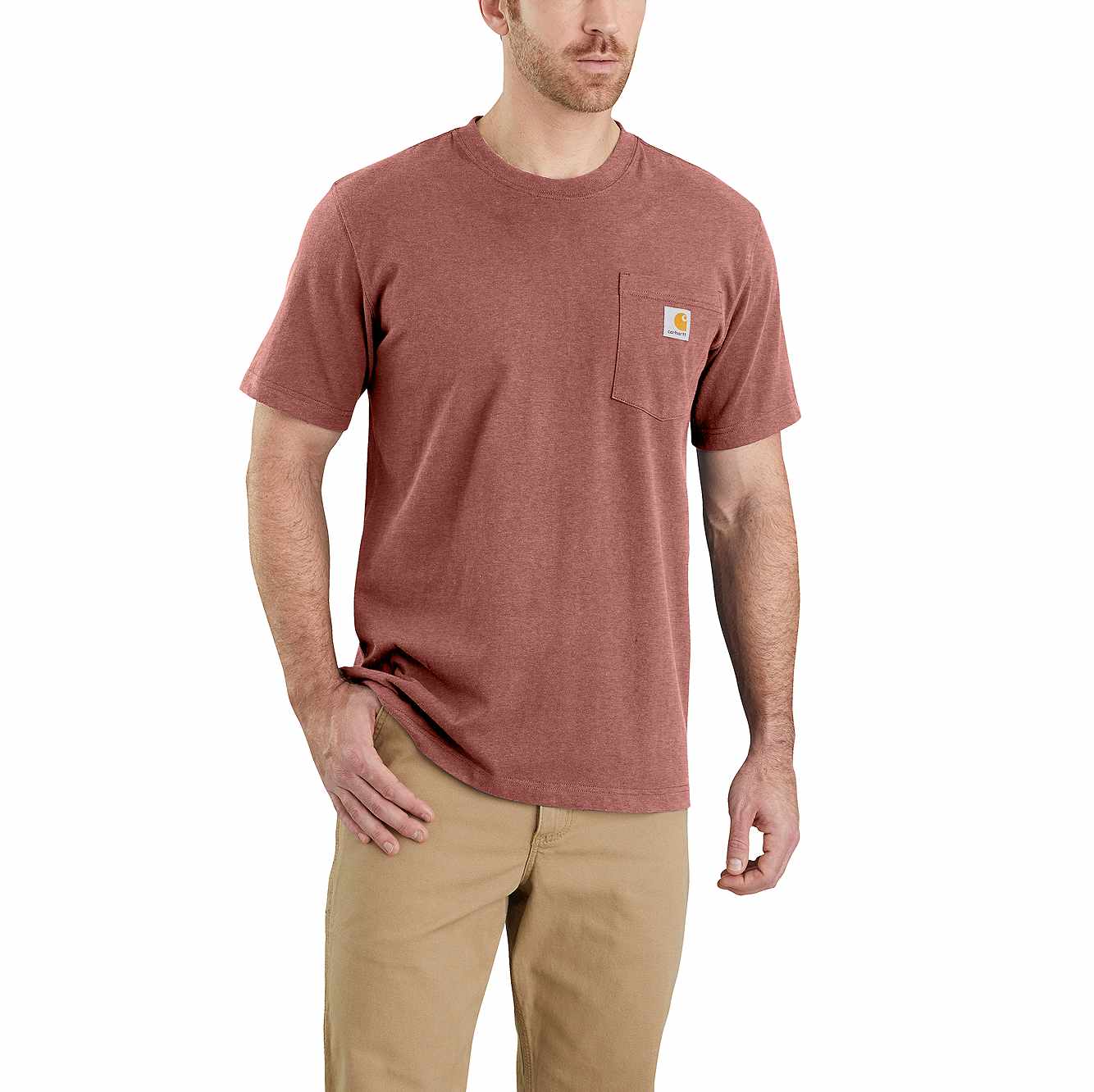 Carhartt WorkWear K87 Mens Pocket Basic T-shirt Heavyweight Jersey Knit Top 