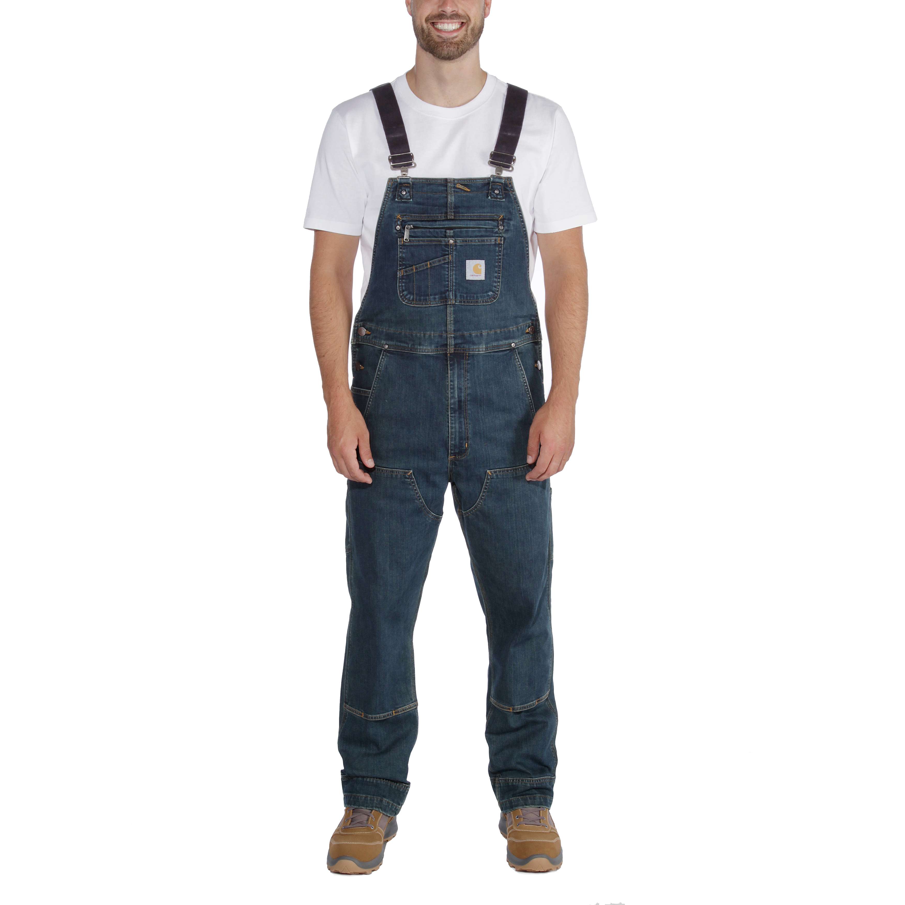 carhartt denim bib overalls