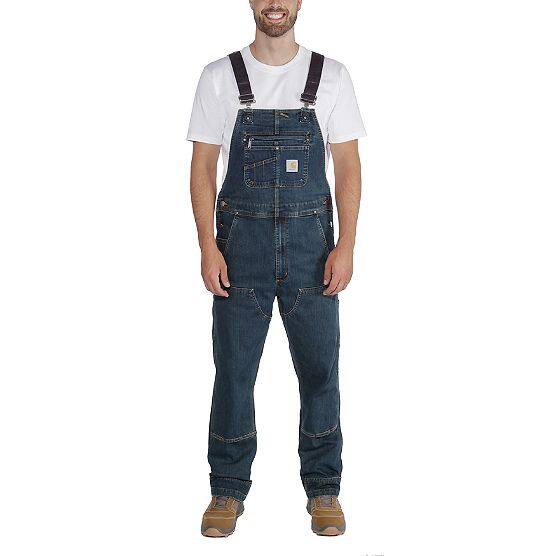 Boyland Men's Bib Overall Denim Blue Cotton Casual Relaxed Fit 