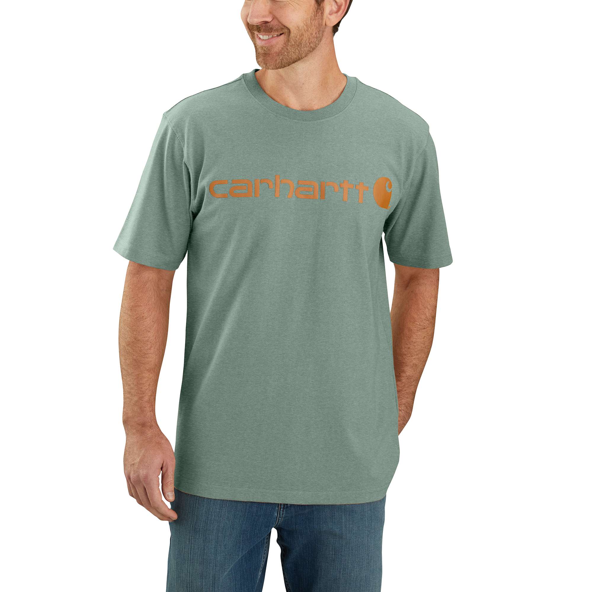 loose fit heavyweight short sleeve logo graphic t shirt