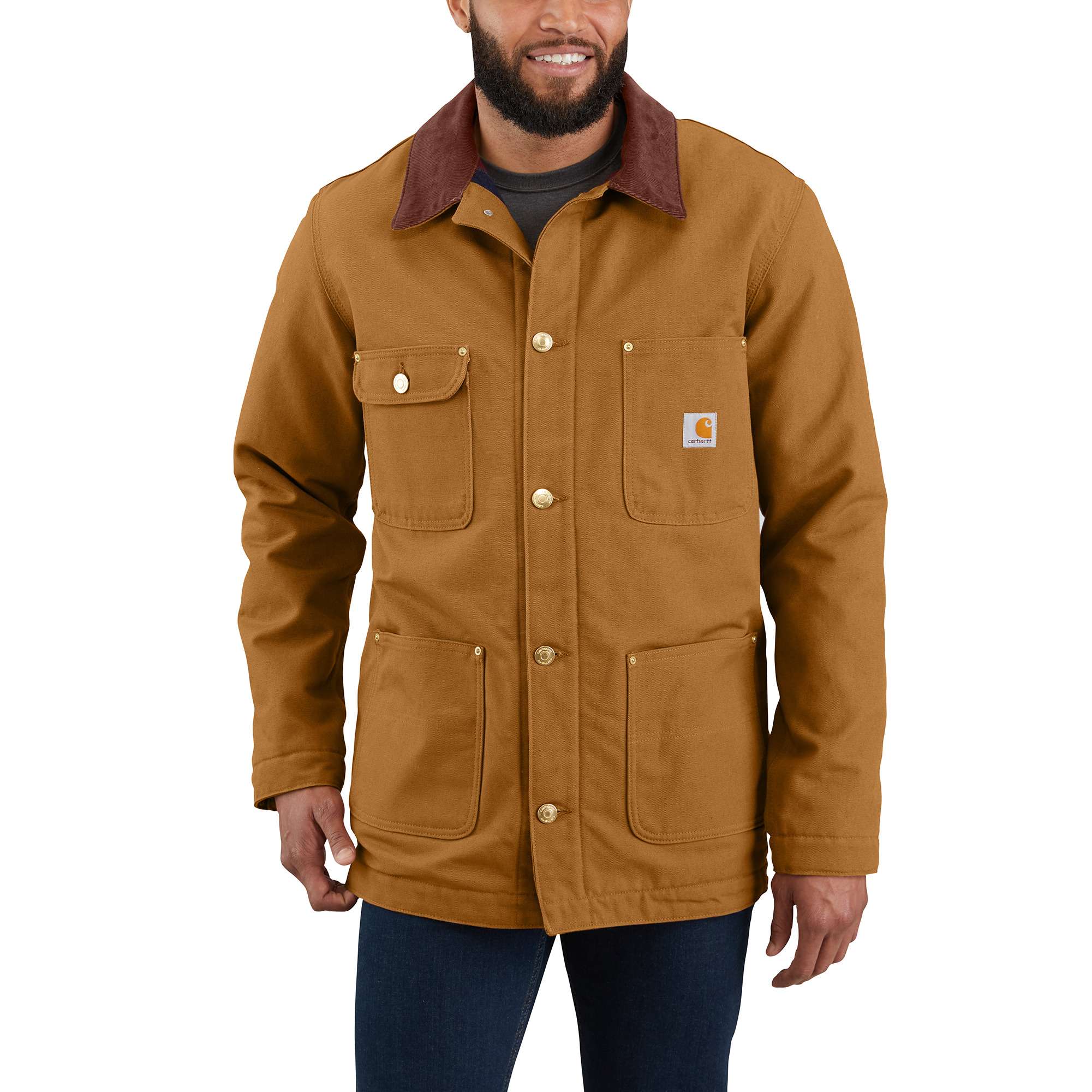 LOOSE FIT FIRM DUCK BLANKET-LINED CHORE COAT | Carhartt®