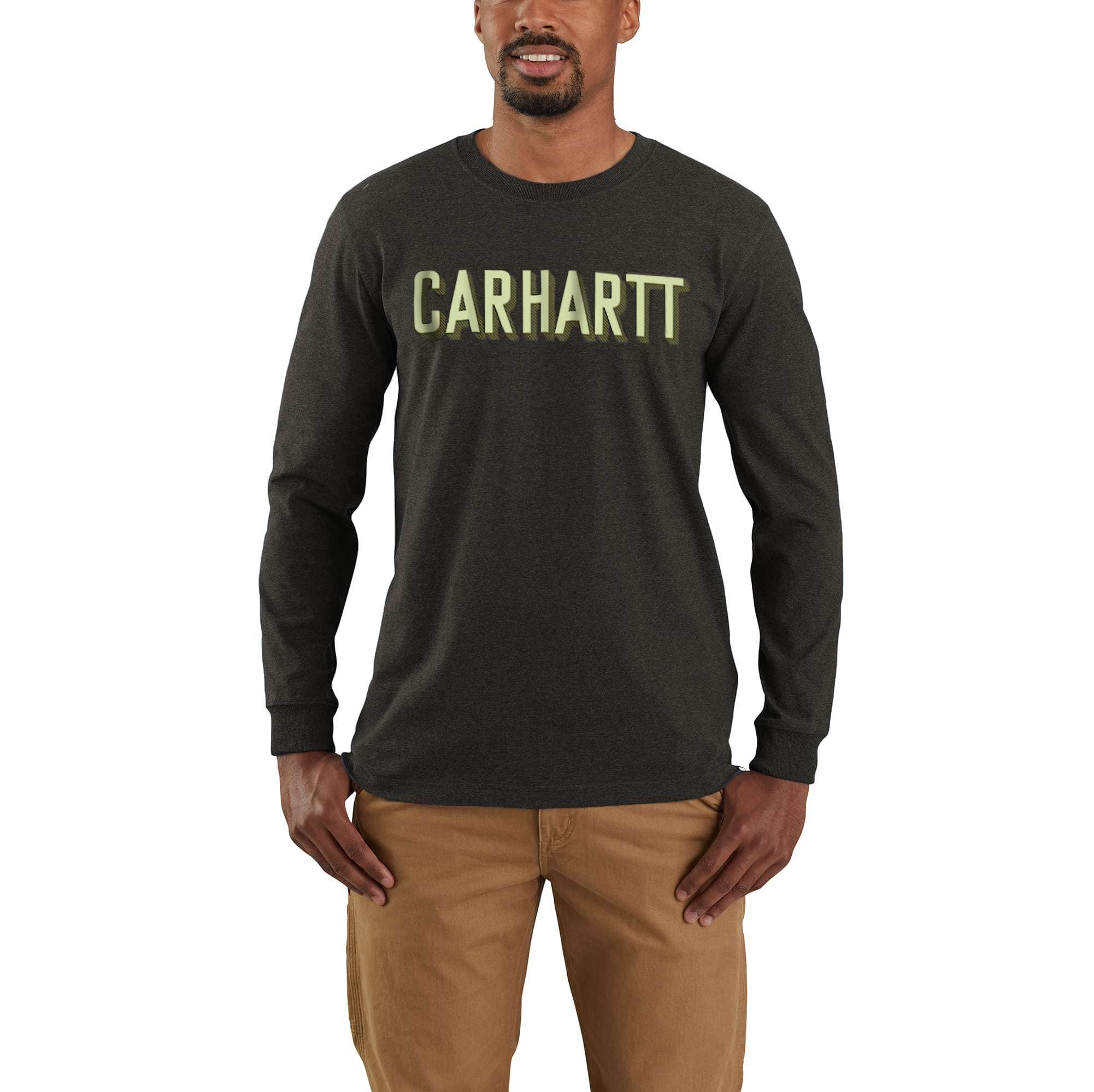 Carhartt long best sale sleeve grey