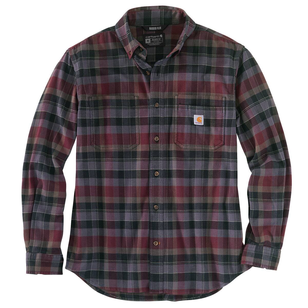 Carhartt 103314C Dark Slate 433 Rugged Flex Hamilton Plaid Flannel Shirt Carhartt 103314C Dark Slate 433 Rugged Flex Hamilton Plaid Flannel Shirt