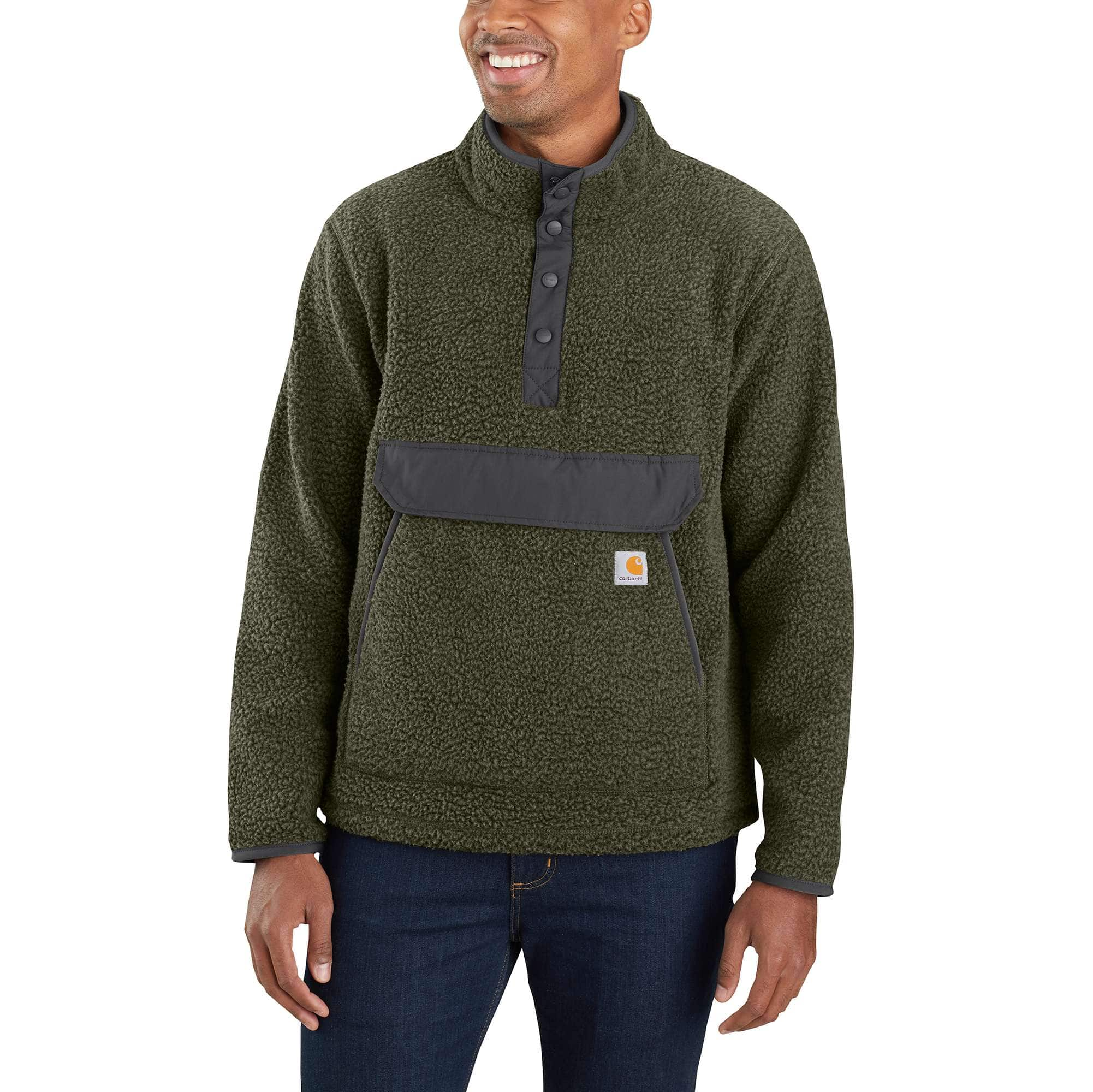 Carhartt men's collinston brushed clearance fleece sherpa lined sweatshirt