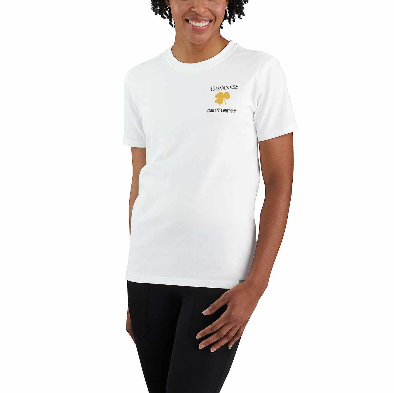 Carhartt Women's Exclusive Loose Fit Heavyweight Short-Sleeve Pocket Logo Graphic T-Shirt 