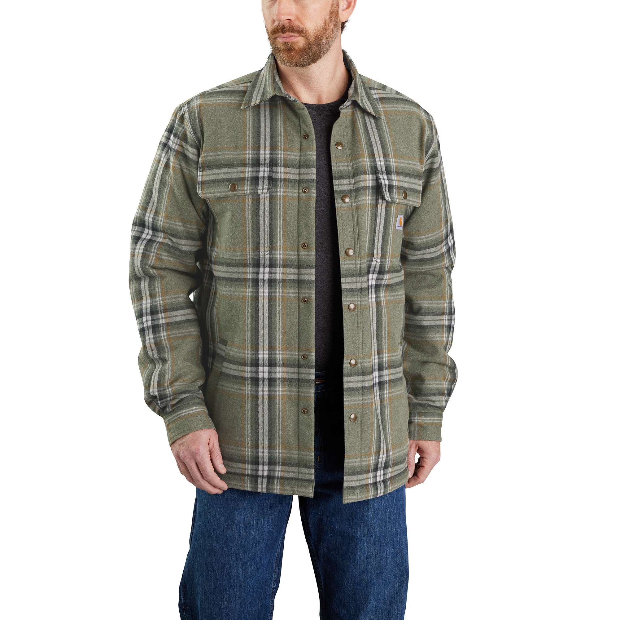 Flannel hotsell jacket carhartt