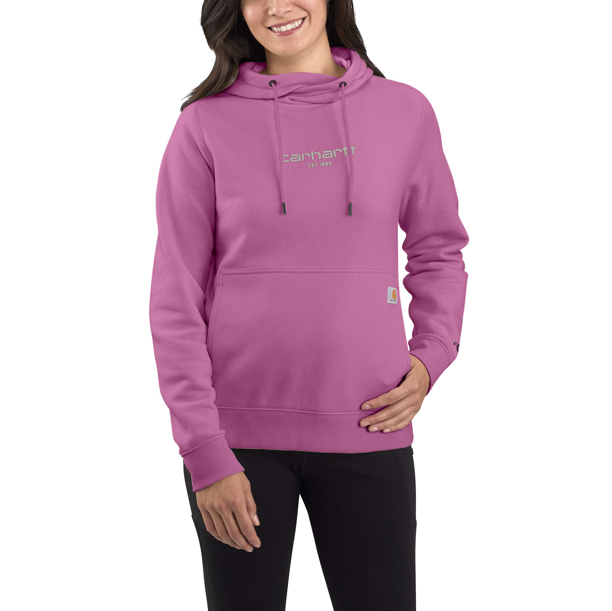 Sweat Carhartt à capuche femme avec logo sur la manche 102791