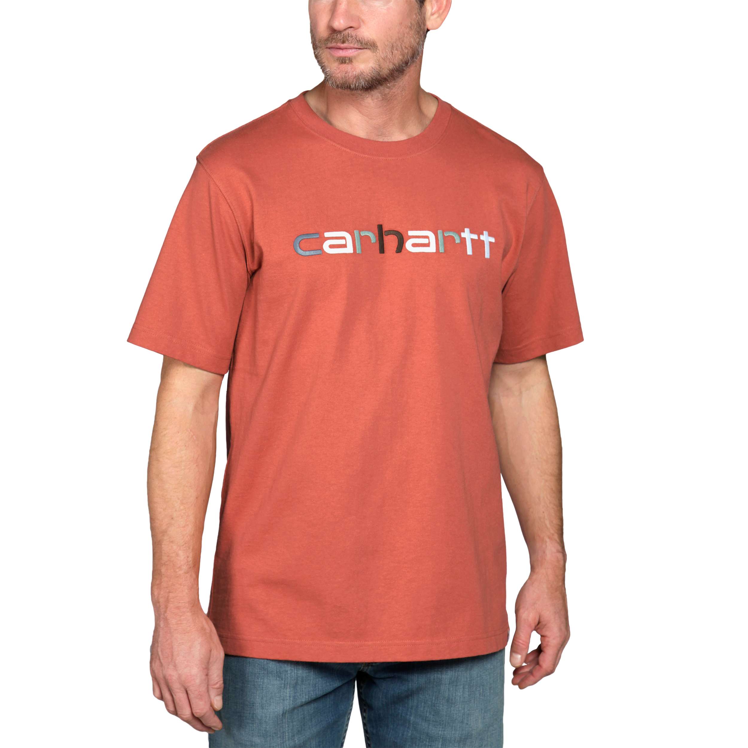 loose fit heavyweight short sleeve logo graphic t shirt