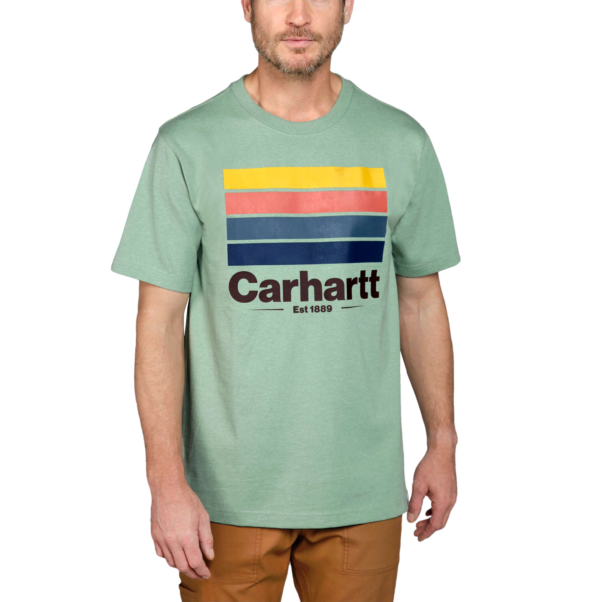 RELAXED FIT HEAVYWEIGHT SHORT-SLEEVE LINE GRAPHIC T-SHIRT | Carhartt®