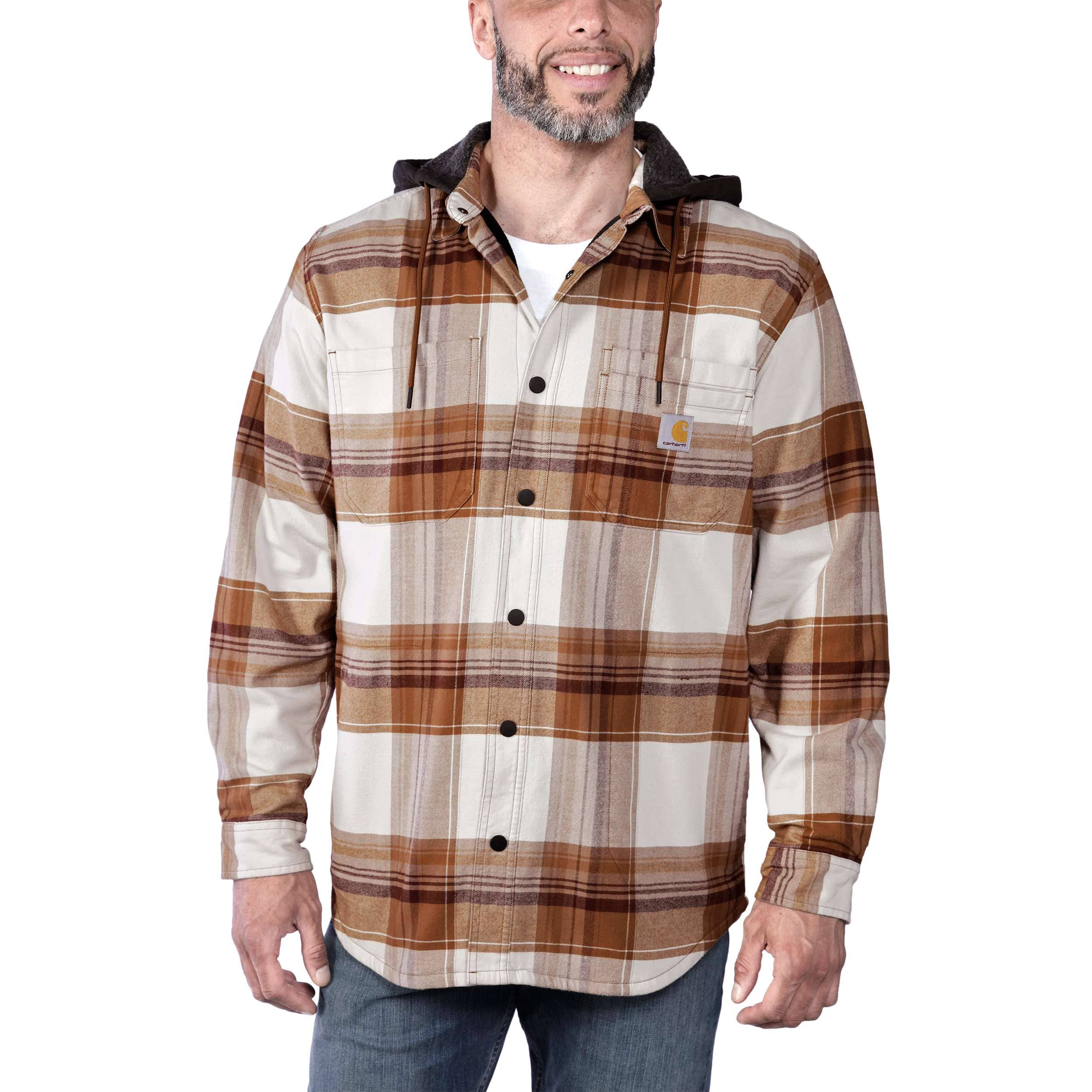 Carhartt fleece lined flannel shirt sale