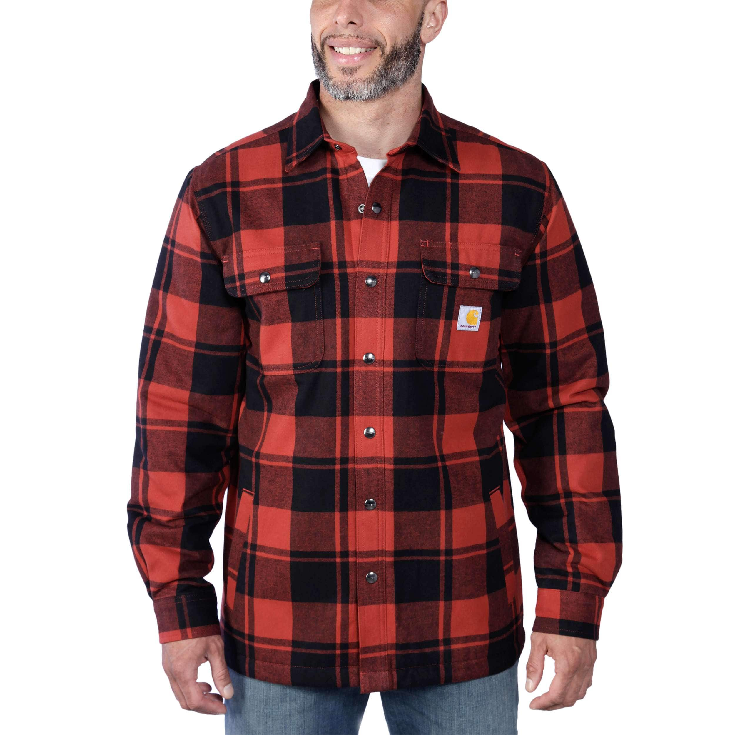 RELAXED FIT HEAVYWEIGHT FLANNEL SHERPA LINED SHIRT JAC Carhartt