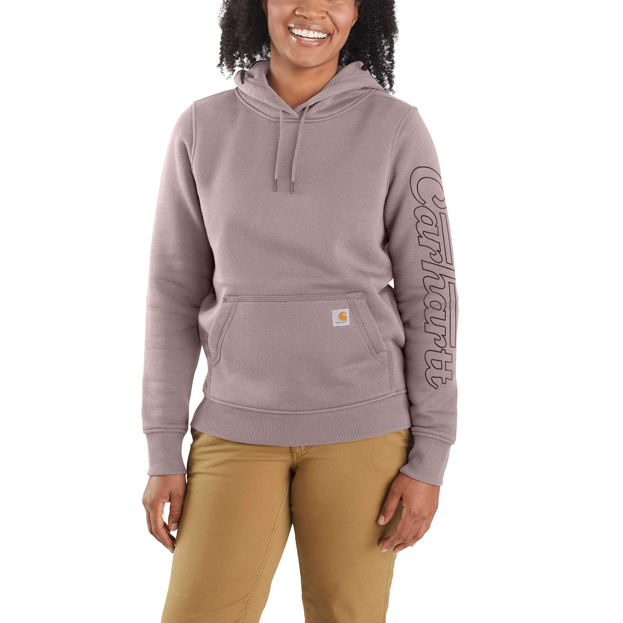 Sweat Carhartt à capuche femme avec logo sur la manche 102791