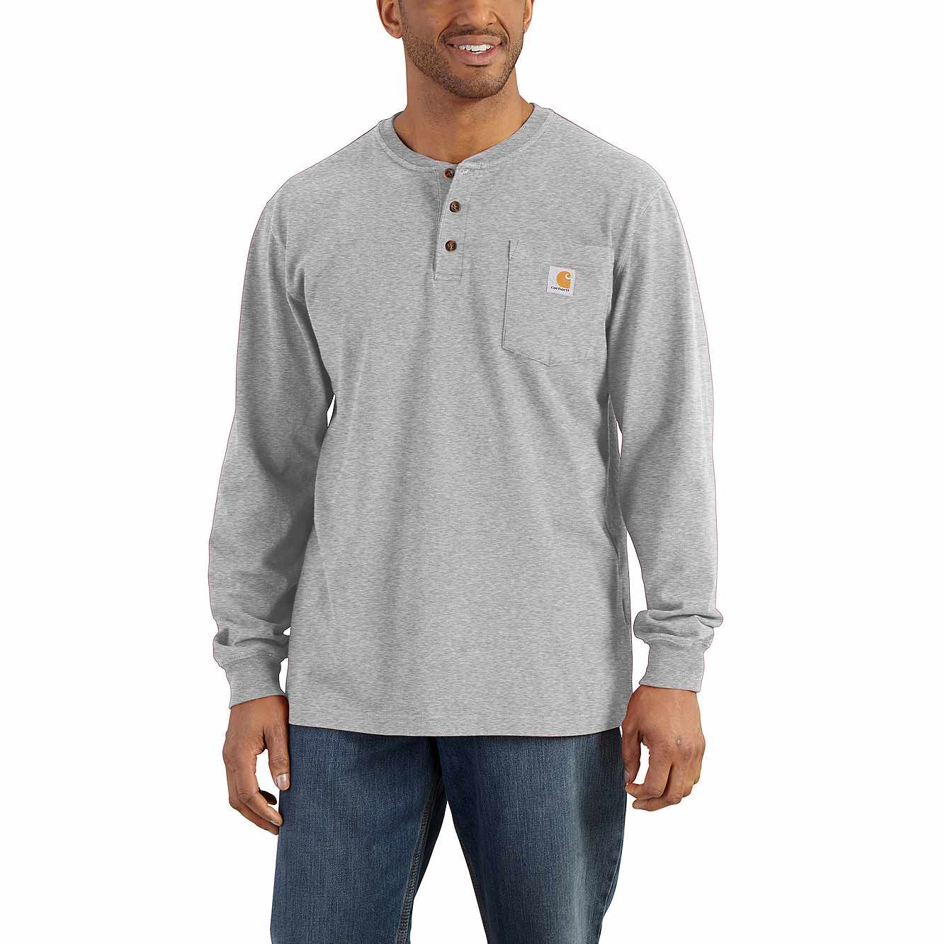 Picture of LOOSE FIT HEAVYWEIGHT LONG-SLEEVE POCKET HENLEY T-SHIRT
