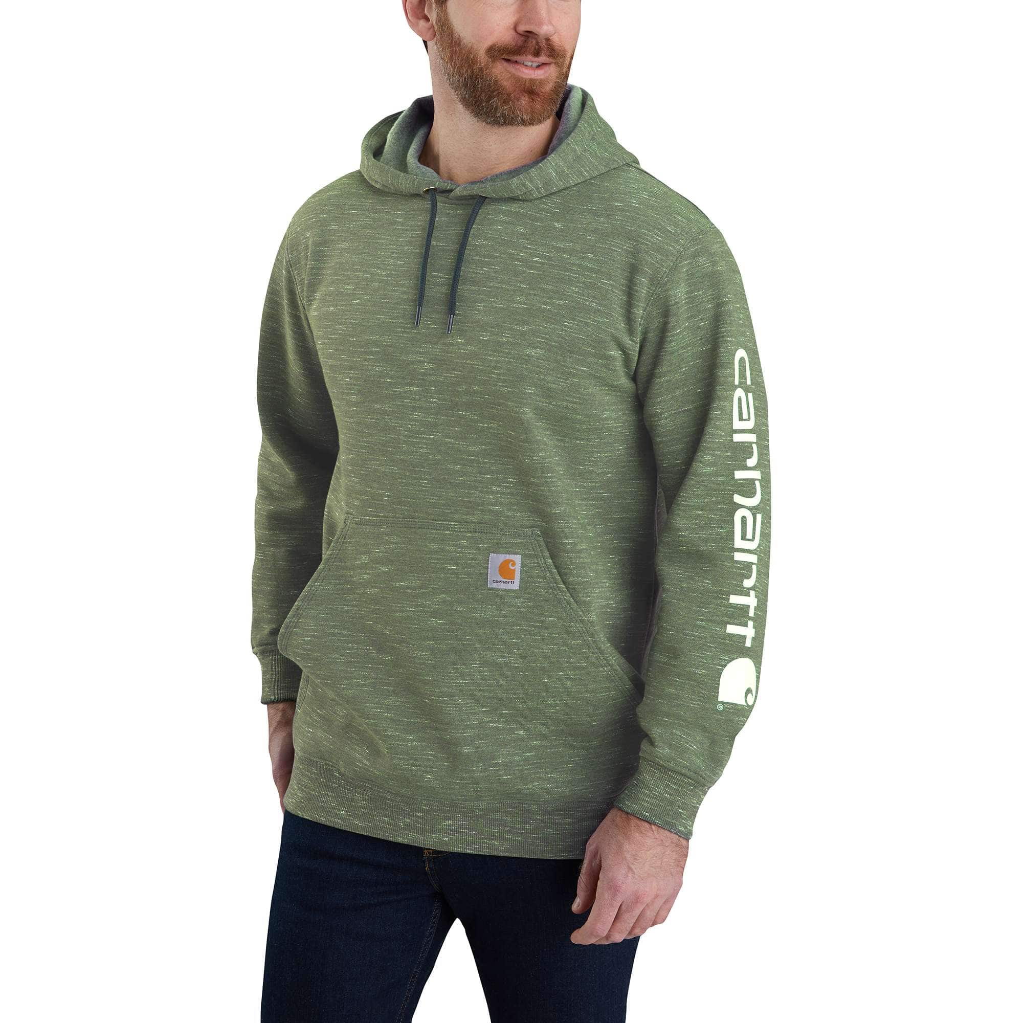 Carhartt men's midweight logo graphic hooded sweatshir hot sale