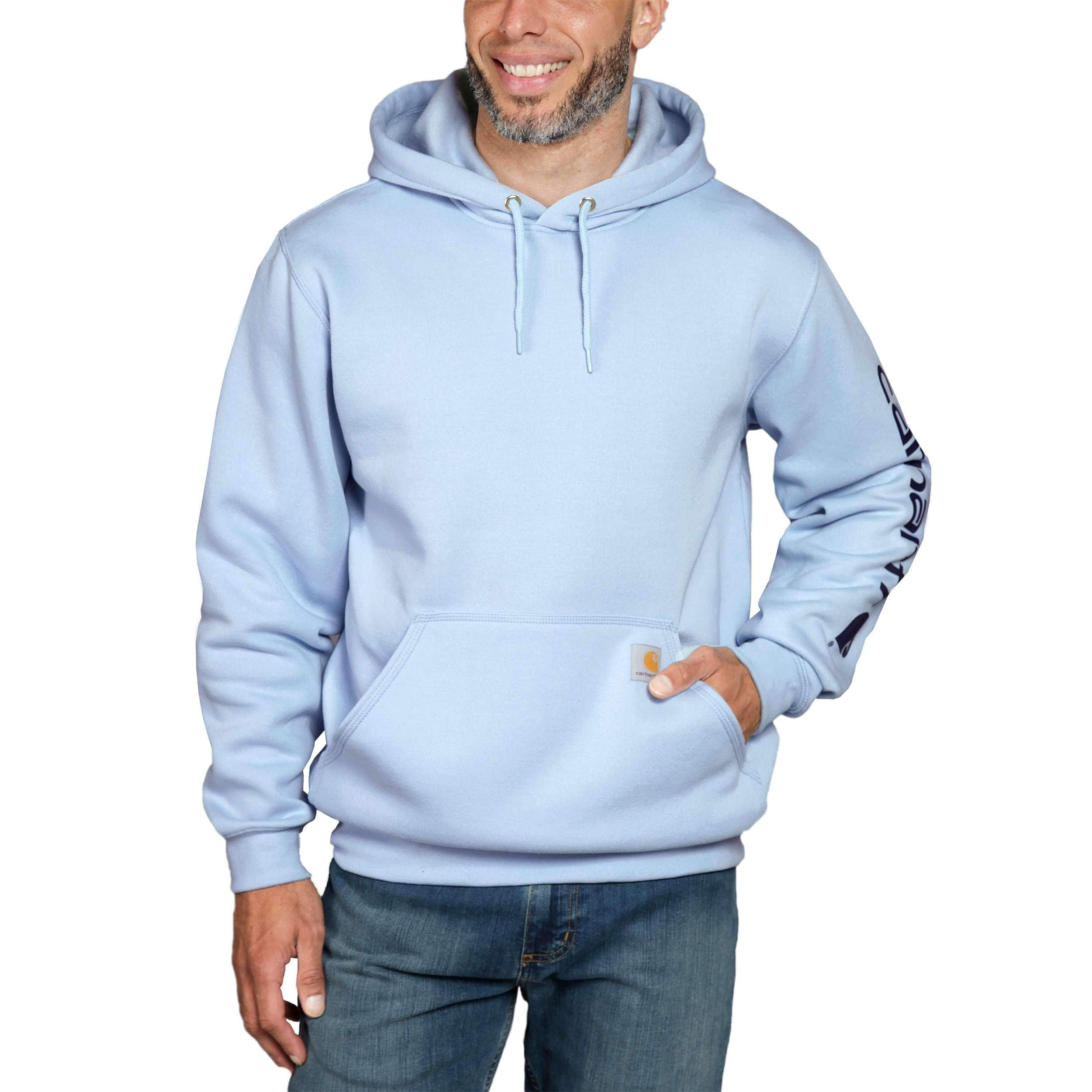 Carhartt Logo Sleeve Hoodie for Men in Blue