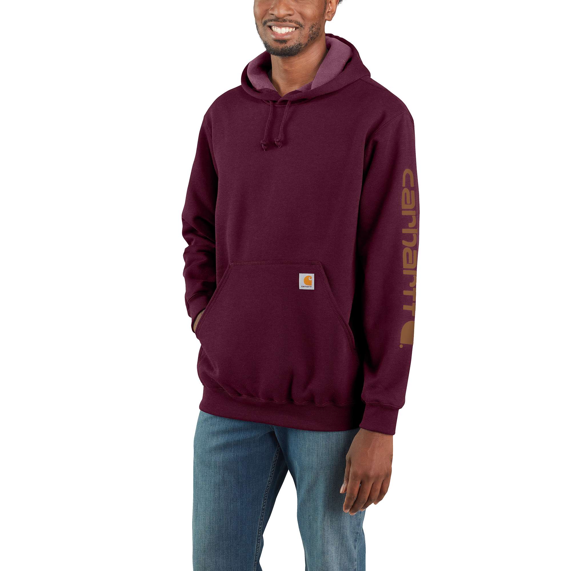 Carhartt Loose-Fit Midweight Logo Hoodie for Men