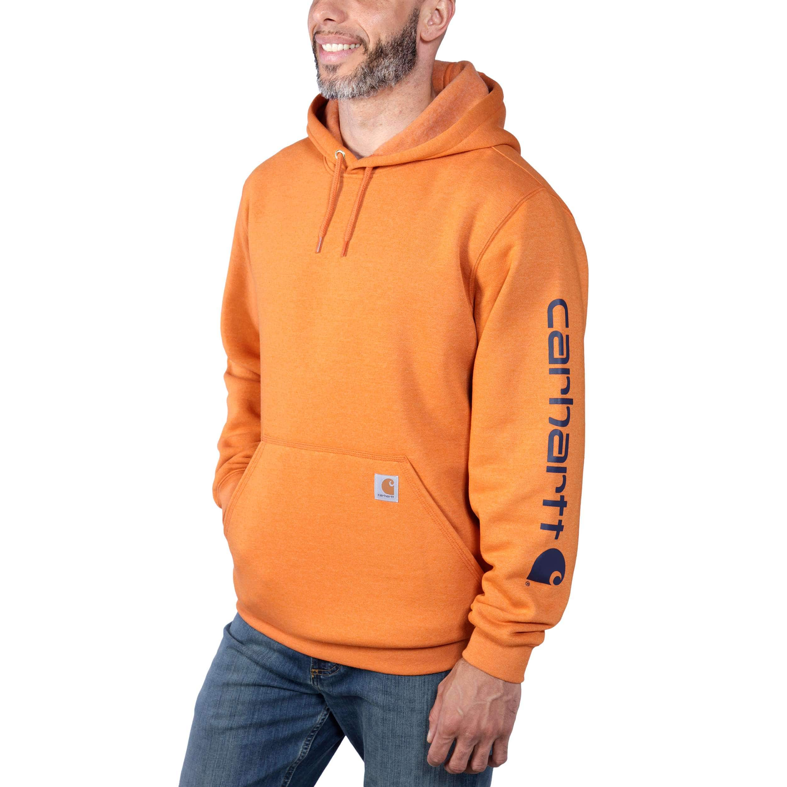 Carhartt orange hooded store sweatshirt