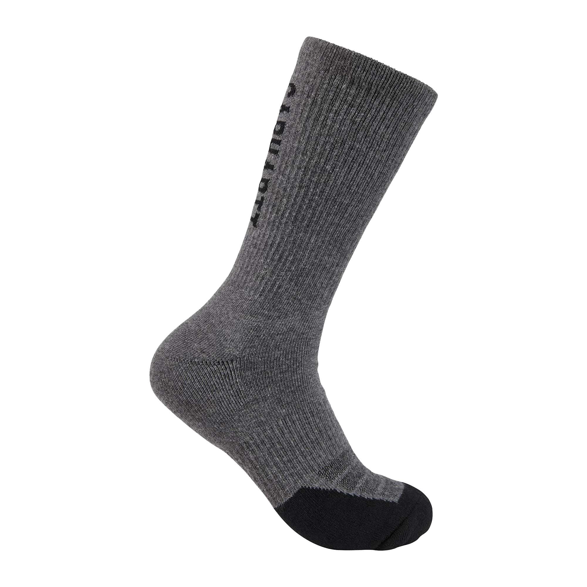 Carhartt Men's Heavyweight Synthetic-Wool Blend Boot Sock, Black