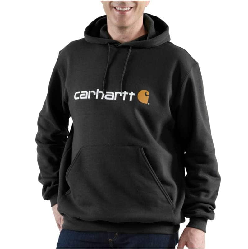 Carhartt  Black Loose Fit Midweight Logo Graphic Hoodie