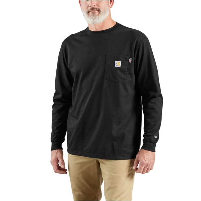 Carhartt  Black Flame-Resistant Force Cotton Long-Sleeve T-Shirt