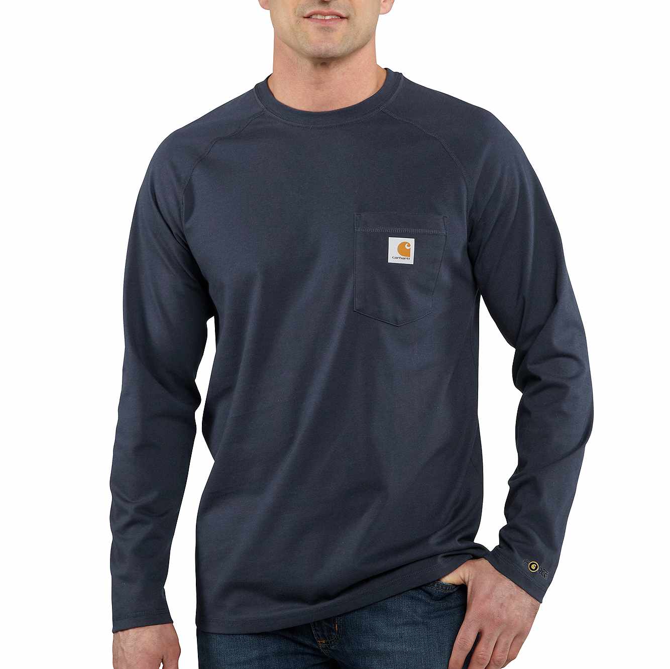 Force® Relaxed Fit Midweight Long-Sleeve Pocket T-Shirt | Carhartt ...