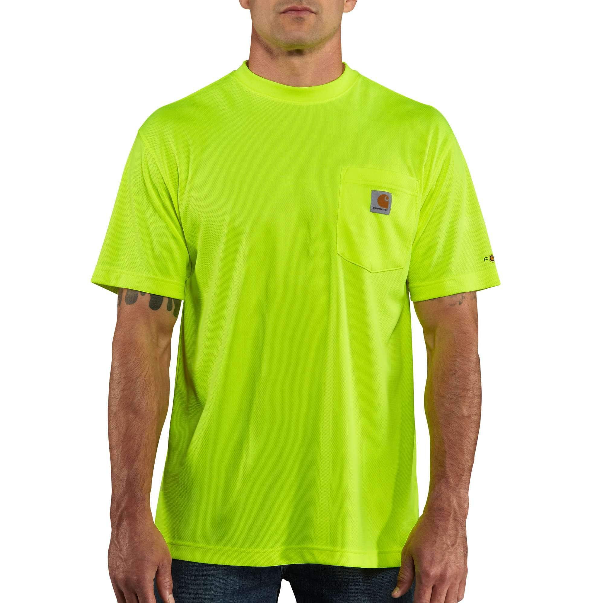 Genuine Dickies Men's Hi-Vis Long Sleeve Safety Tee with 3M™ Scotchlite™  Reflective Taping 