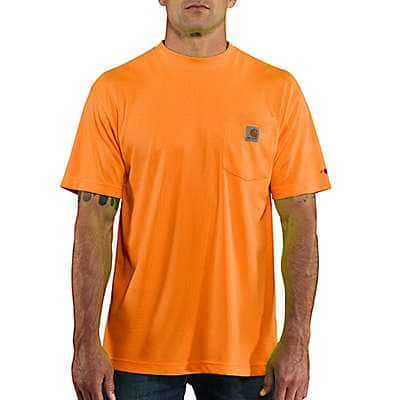 Carhartt Men's Brite Orange Force Color Enhanced Short-Sleeve T-Shirt