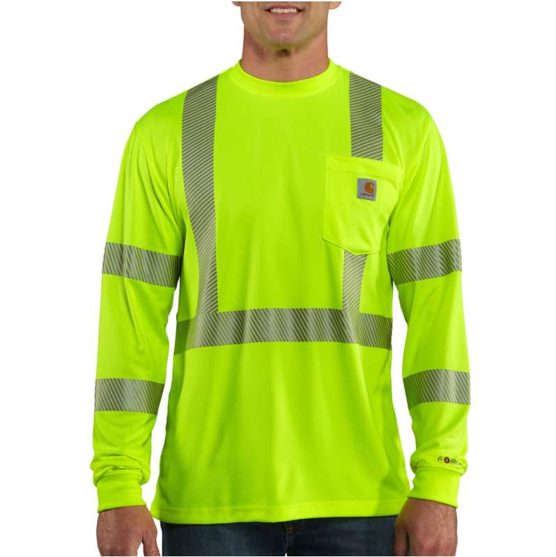 Carhartt  Brite Lime Force High-Visibility Long-Sleeve Class 3 T-Shirt