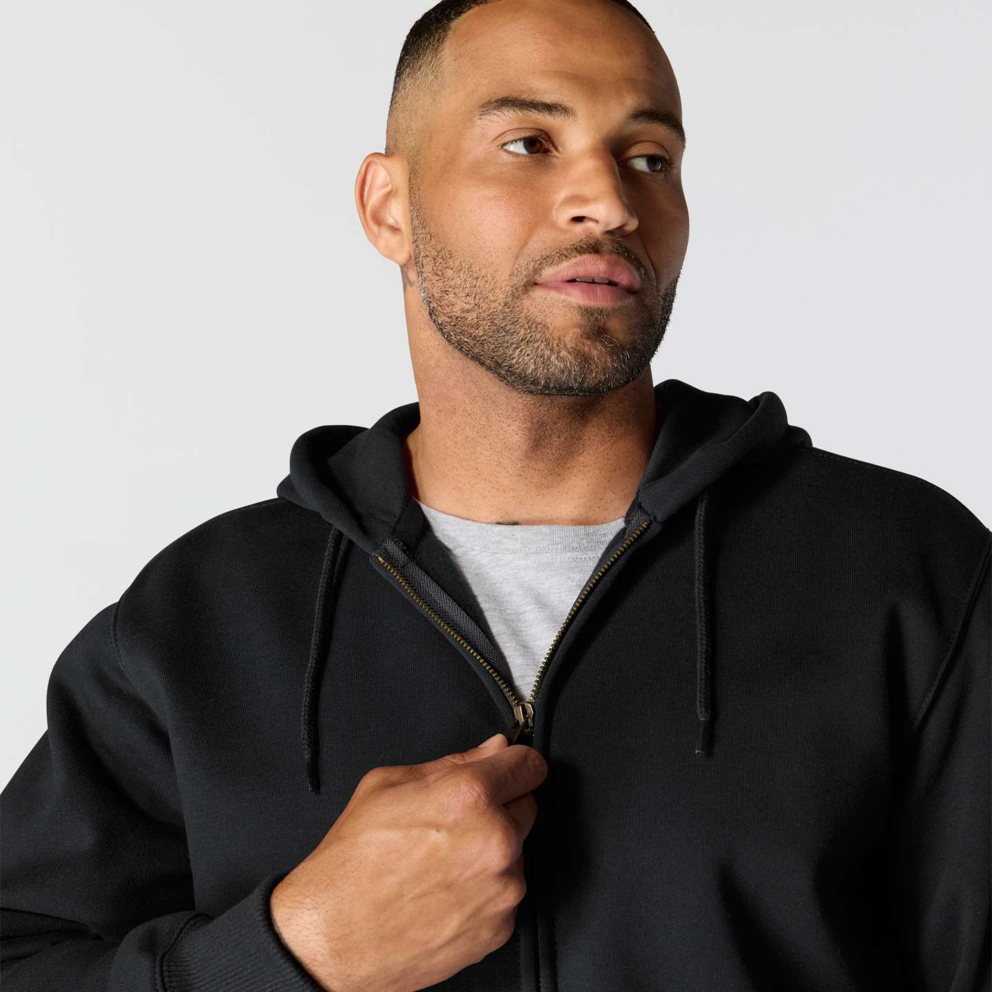 Мужской свитшот Carhartt Paxton Full Zip, цвет: Чёрный — фото 3