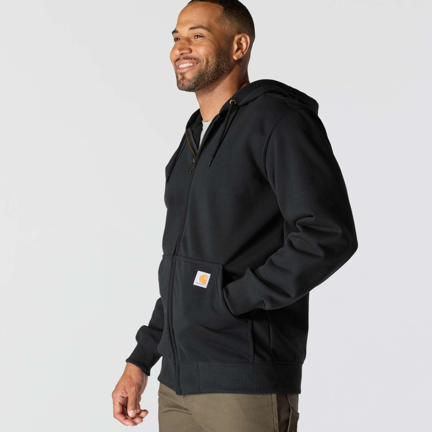 Мужской свитшот Carhartt Paxton Full Zip, цвет: Чёрный — фото 2