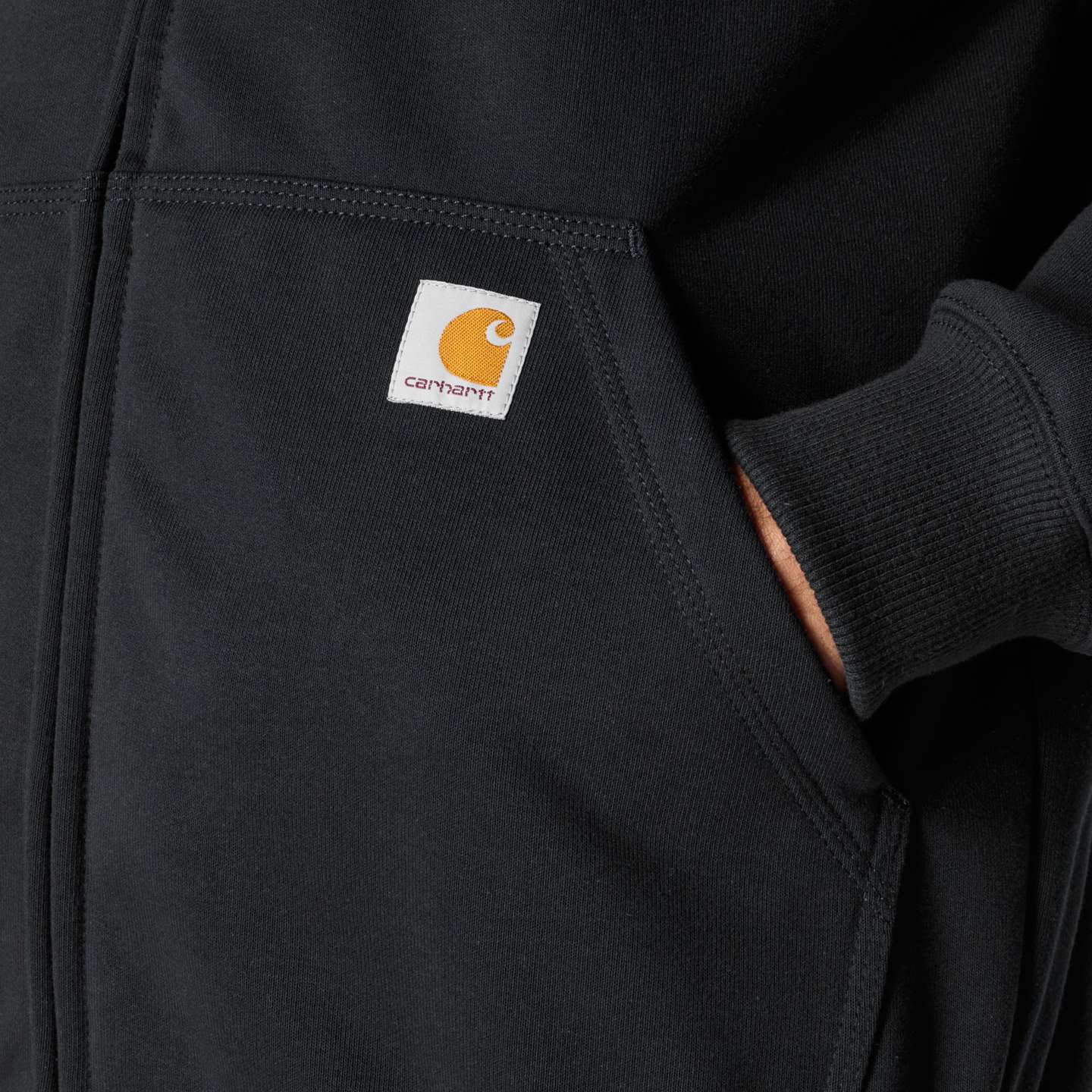 Мужской свитшот Carhartt Paxton Full Zip, цвет: Чёрный — фото 6