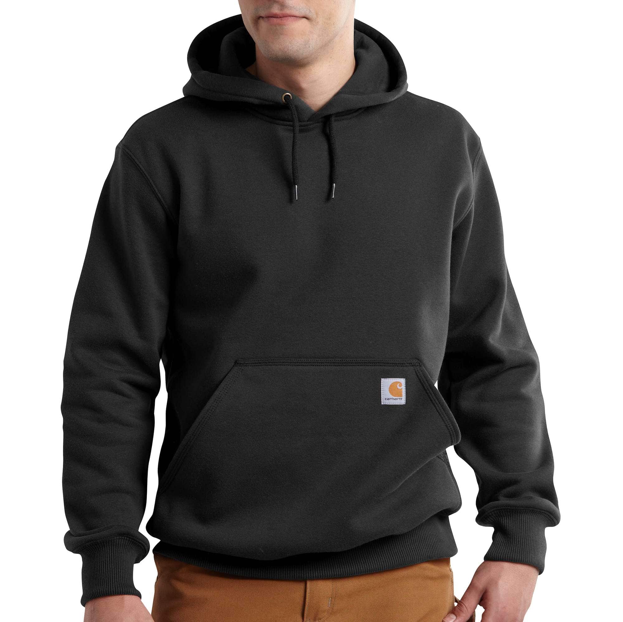 Custom Hoodies  Printed Carhartt Men's Carbon Heather Rain Defender Paxton  Heavyweight Hooded Zip-Front Sweatshirt
