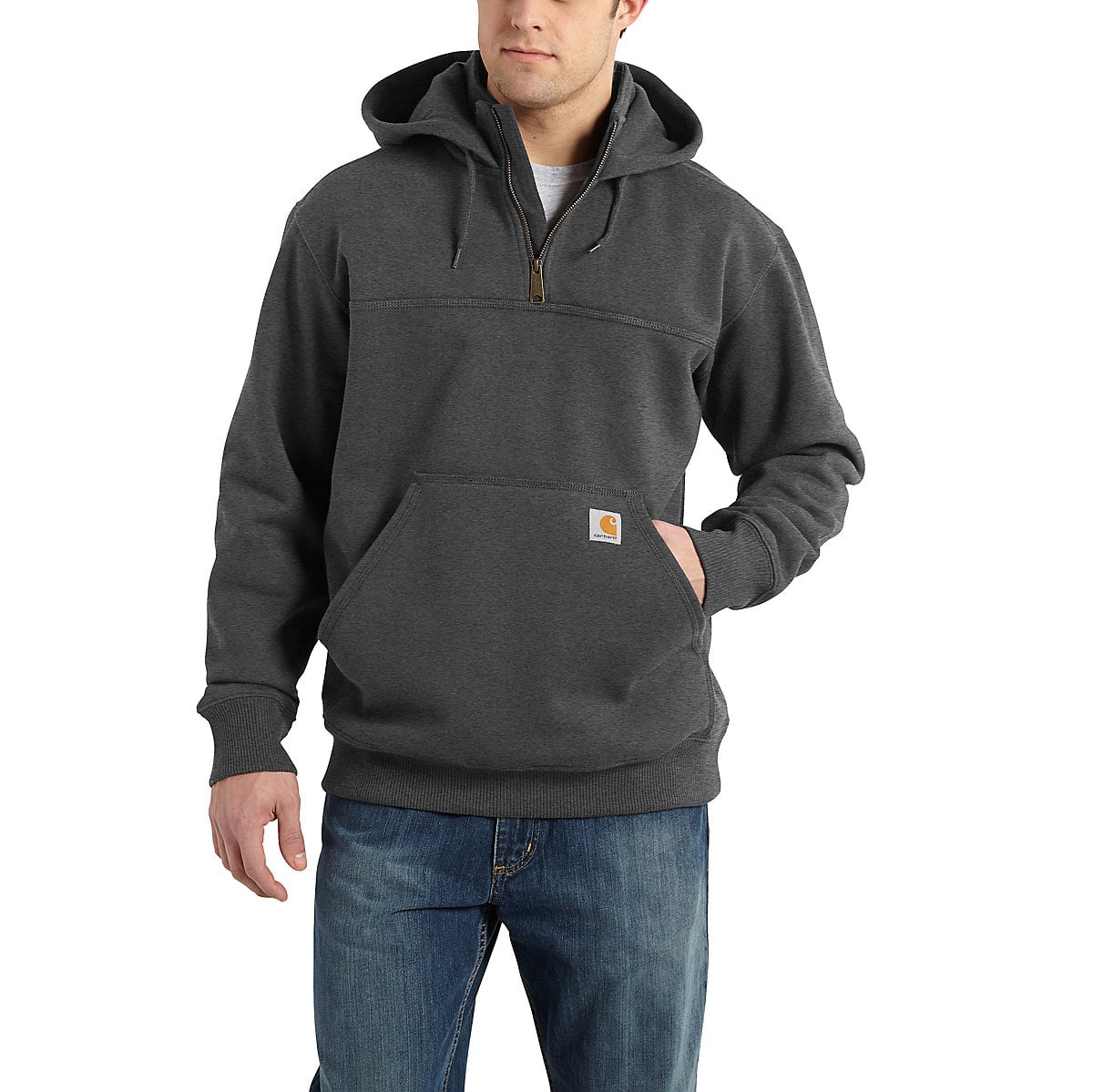Men's Rain Defender® Paxton Heavyweight Hooded Zip Mock Sweatshirt ...