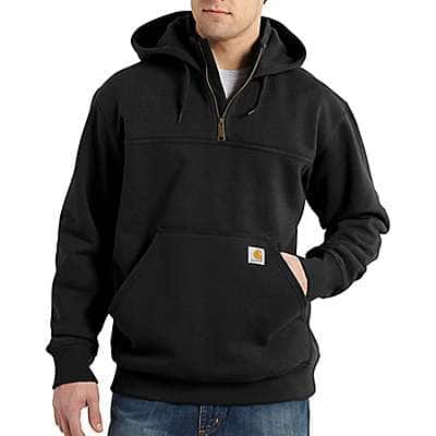 Carhartt Men's Black Rain Defender® Loose Fit Heavyweight Quarter-Zip Sweatshirt