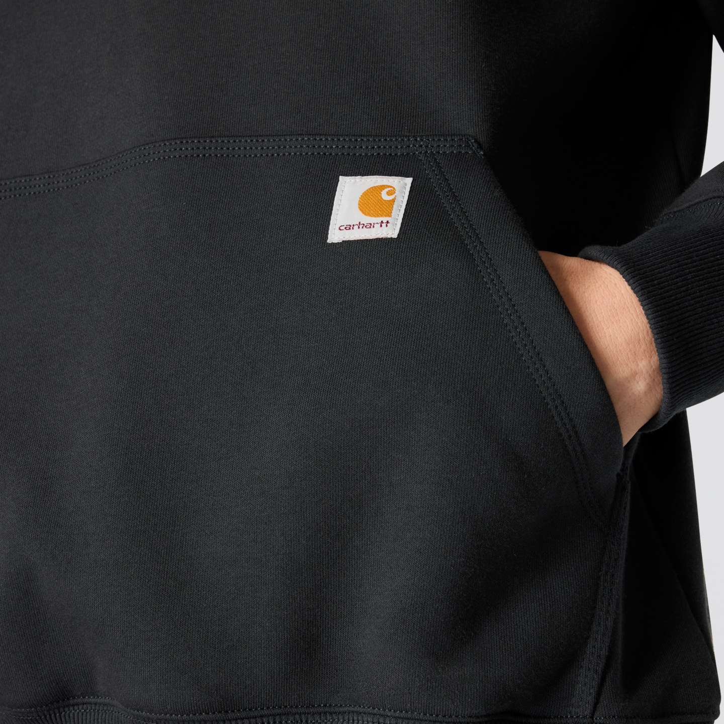 Мужская толстовка Carhartt Paxton 1/4-Zip, цвет: Чёрный — фото 7
