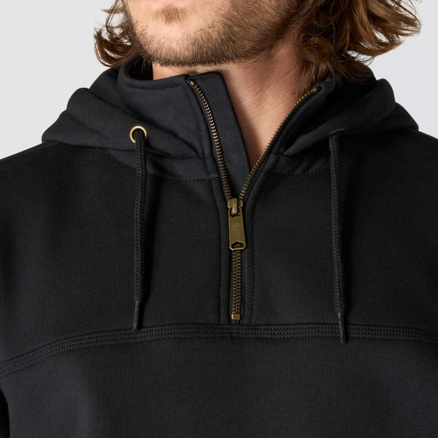 Мужская толстовка Carhartt Paxton 1/4-Zip, цвет: Чёрный — фото 6