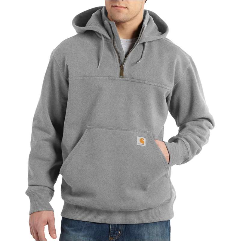 Carhartt  Heather Gray Rain Defender® Loose Fit Heavyweight Quarter-Zip Hoodie