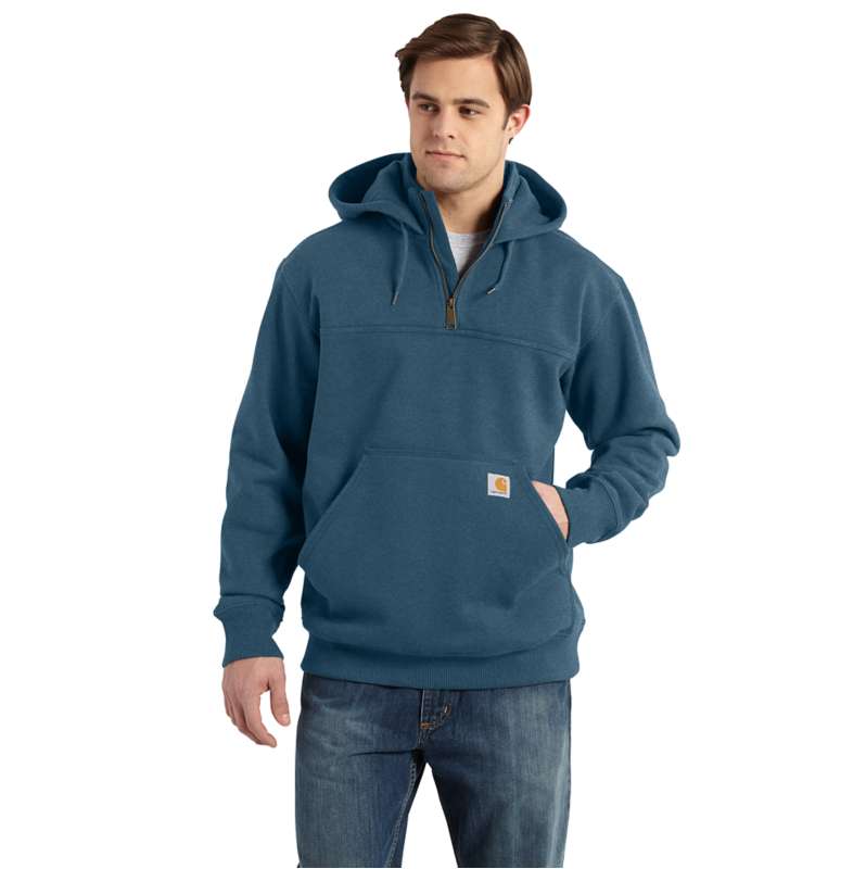 Carhartt  Storm Blue Heather Rain Defender® Loose Fit Heavyweight Quarter-Zip Hoodie