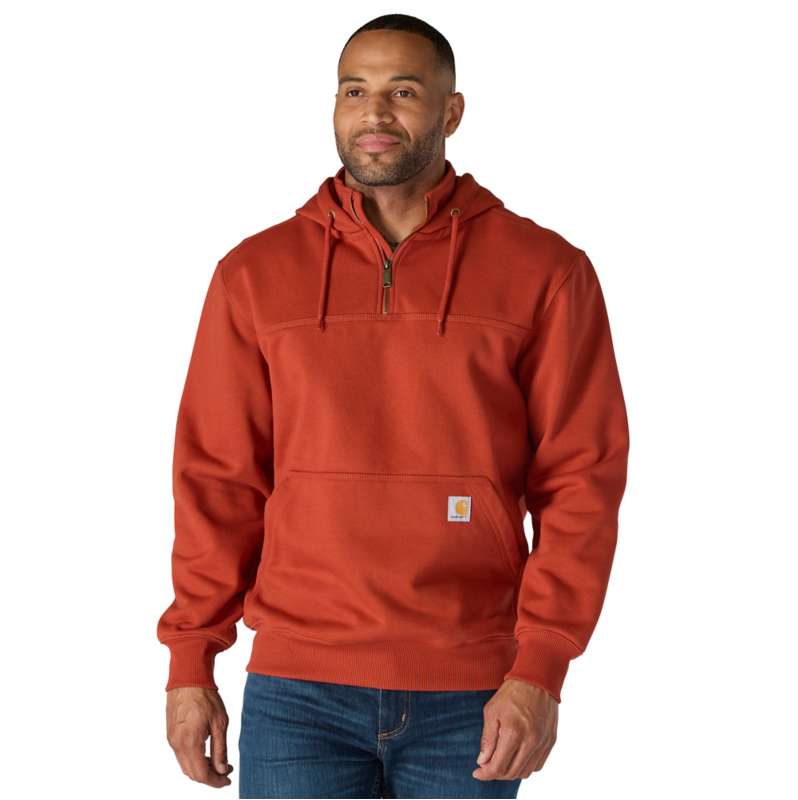 Carhartt  Spice Red Rain Defender® Loose Fit Heavyweight Quarter-Zip Hoodie