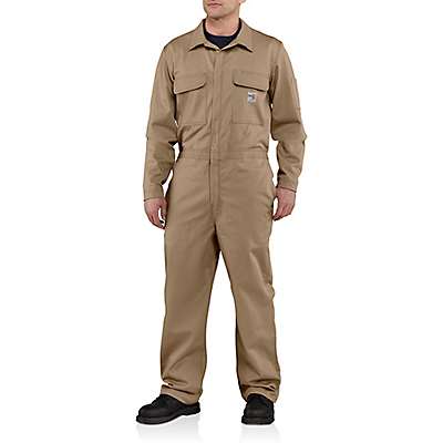 Carhartt Men's Khaki Flame-Resistant Traditional Twill Coverall