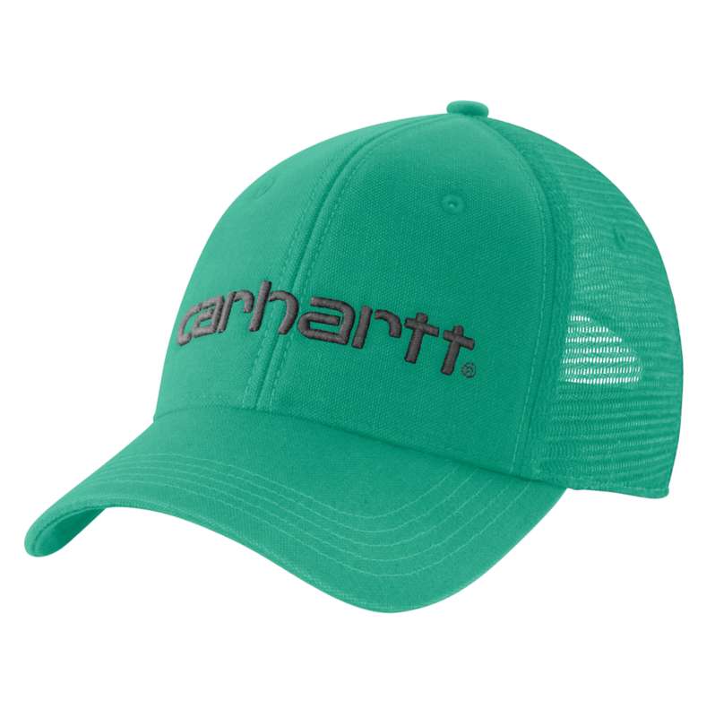 Carhartt  Sea Green Canvas Mesh-Back Logo Graphic Cap