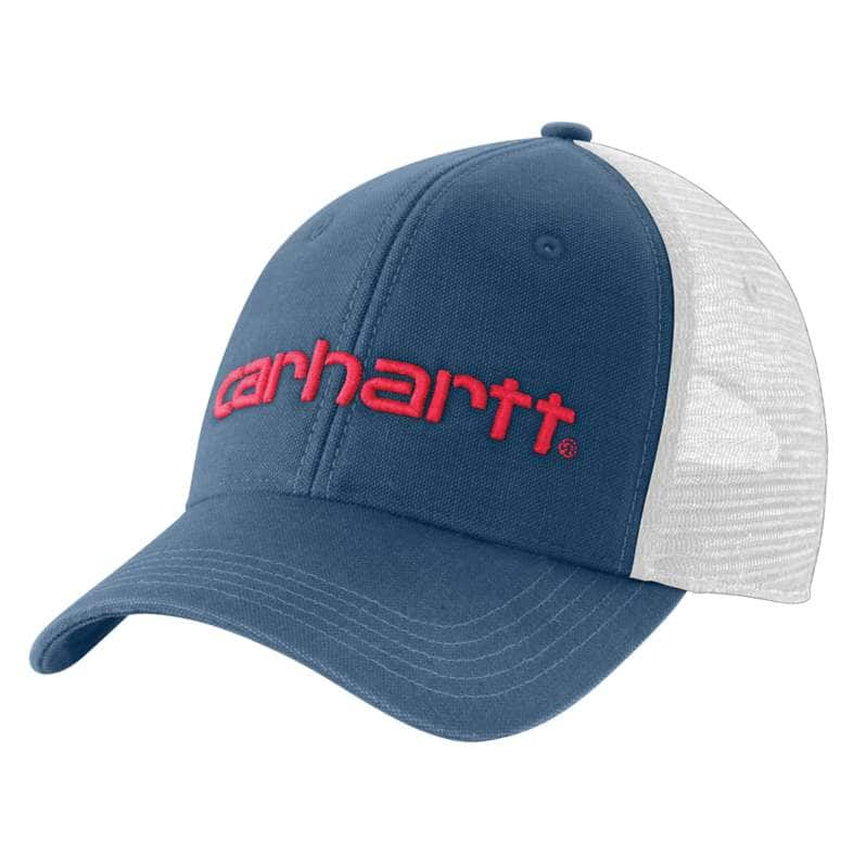 Carhartt  Deep Ocean Canvas Mesh-Back Logo Graphic Cap