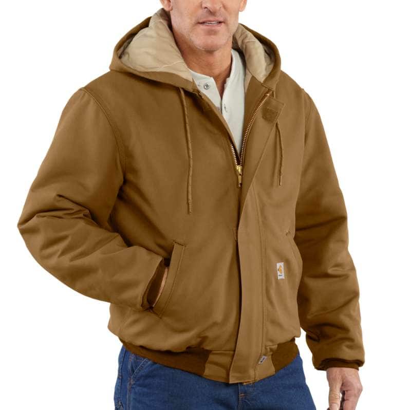 Carhartt  Carhartt Brown Flame-Resistant Duck Active Jac/Quilt-Lined