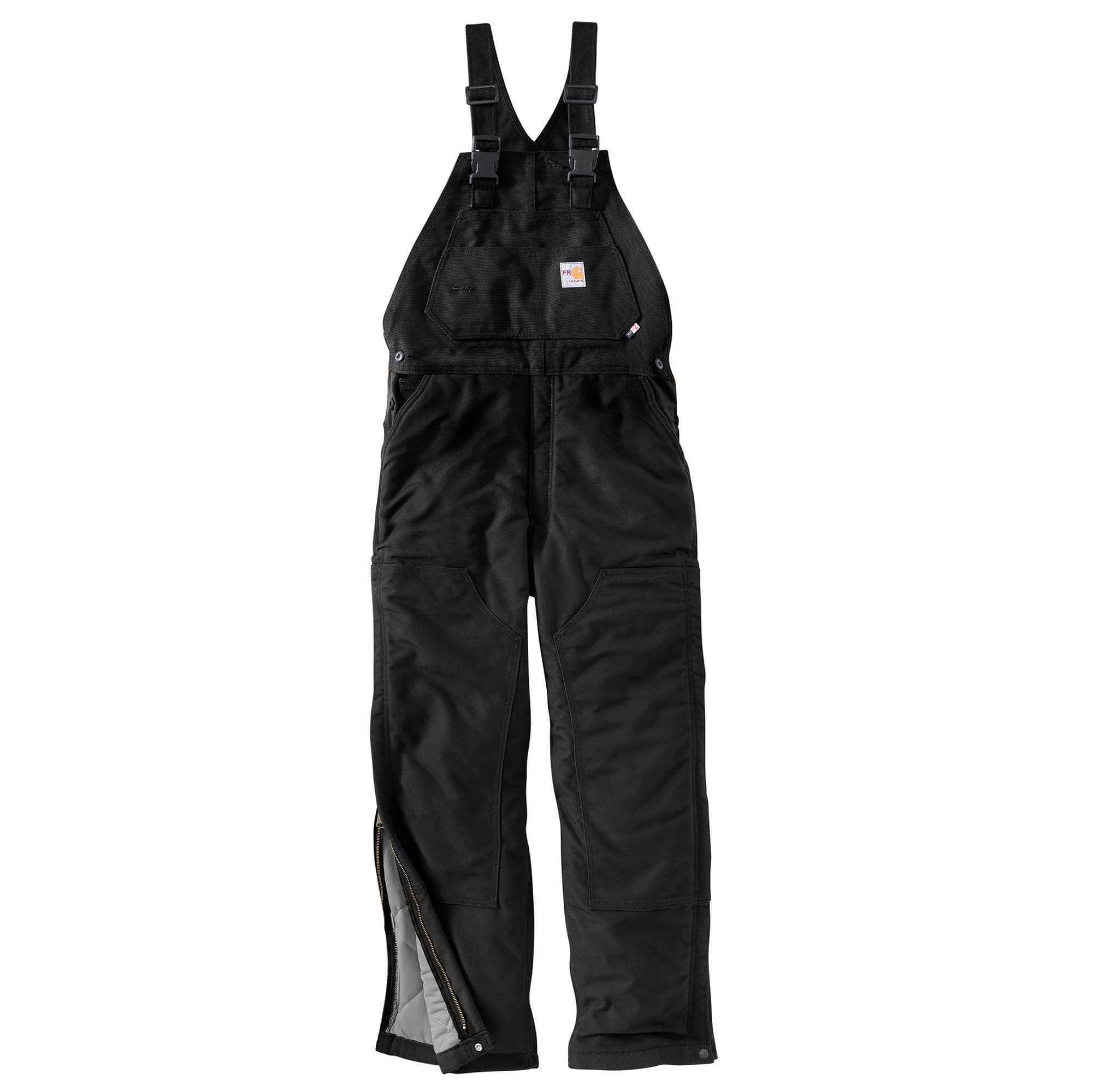 black bib overalls